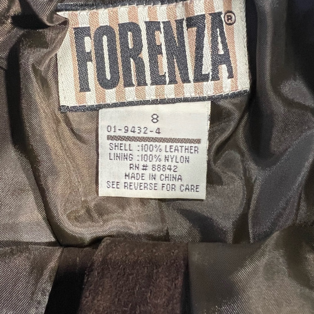 Vintage Forenza Suede Leather Lined High Waist Trousers Womens Size 8 - Picture 8 of 10